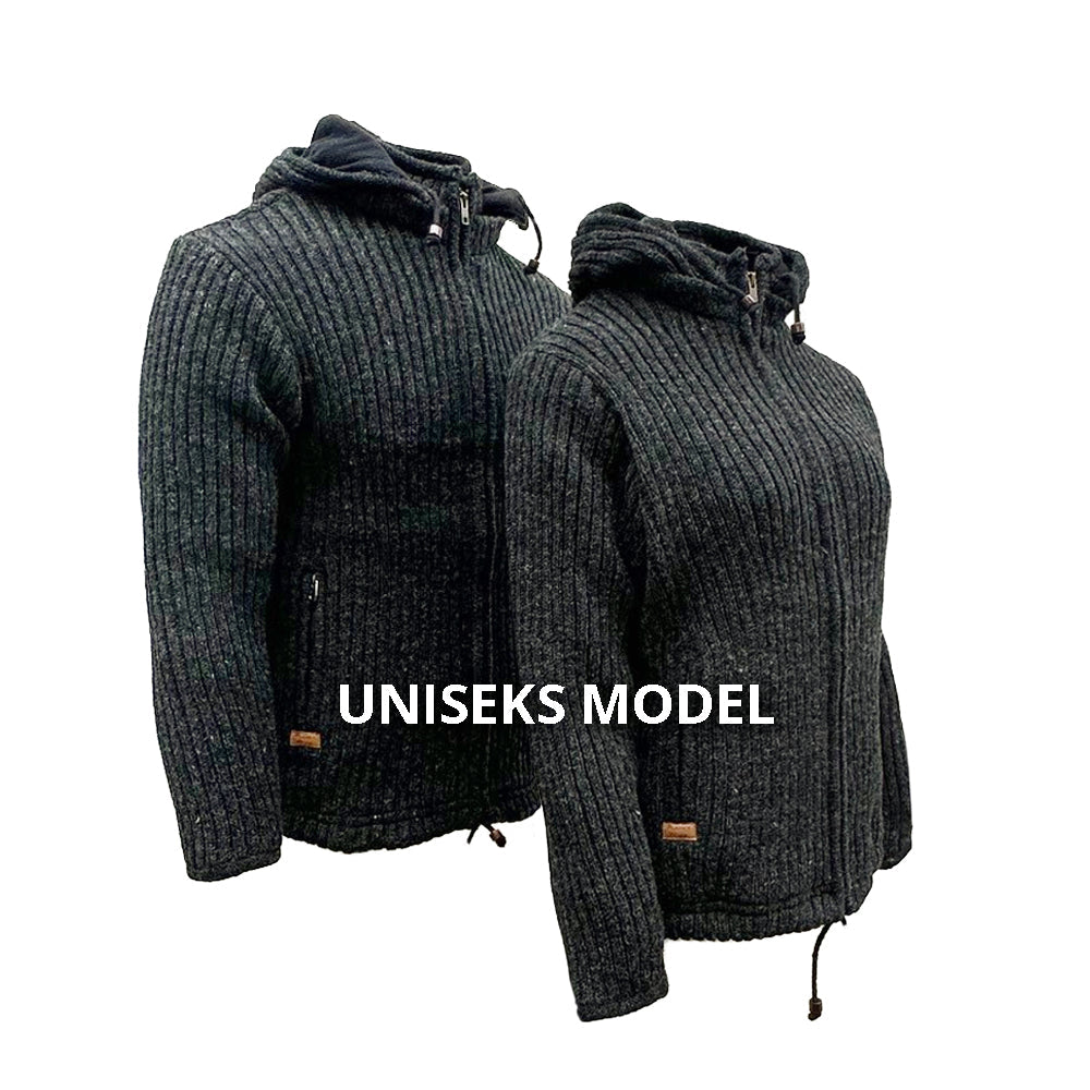 Planet Wool - Ribbed | wollen vest met fleecevoering