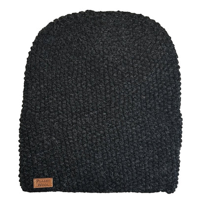 Planet Wool - Beanie Barley | wollen muts Antracite