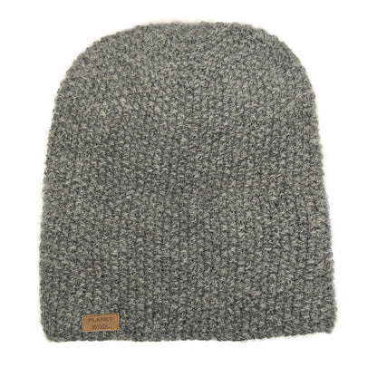 Planet Wool - Beanie Barley | wollen muts Grey