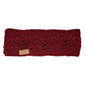 Planet Wool - Headband Woven Flower | wollen hoofdband Red Maroon