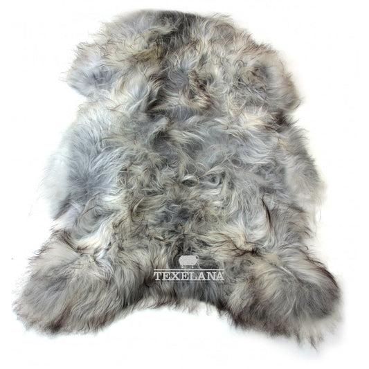 Texelana - IJslandse schapenvacht naturel | grijs langharig