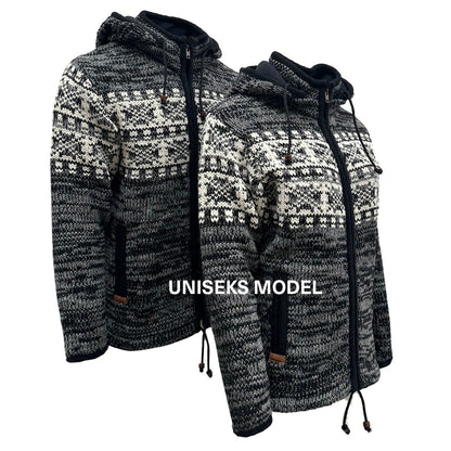 Planet Wool - Hatti Jacket | wollen vest met fleecevoering