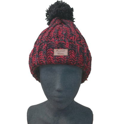 Planet Wool - Pompon hat | wollen muts