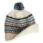 Planet Wool - Pompom hat | wollen muts met fleecevoering White