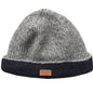 Planet Wool - Round hat extra | wollen muts met omslag Grey