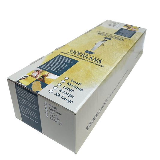 Texelana - showdoos medicinaal gelooide schapenvacht