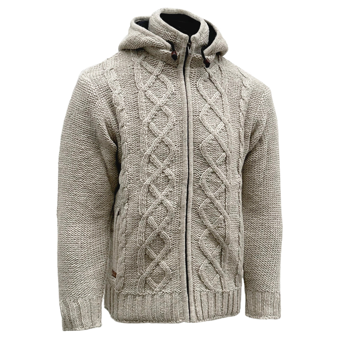 Planet Wool - Cable Knit | wollen herenvest met fleecevoering