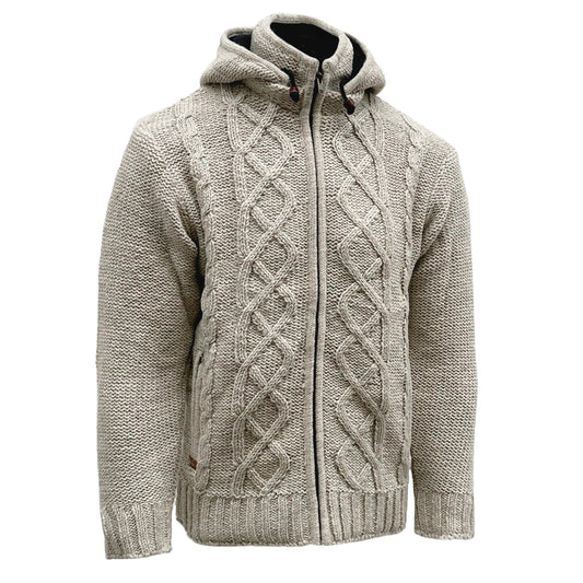 Planet Wool - Cable Knit | wollen herenvest met fleecevoering