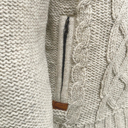 Planet Wool - Cable Knit | wollen herenvest met fleecevoering