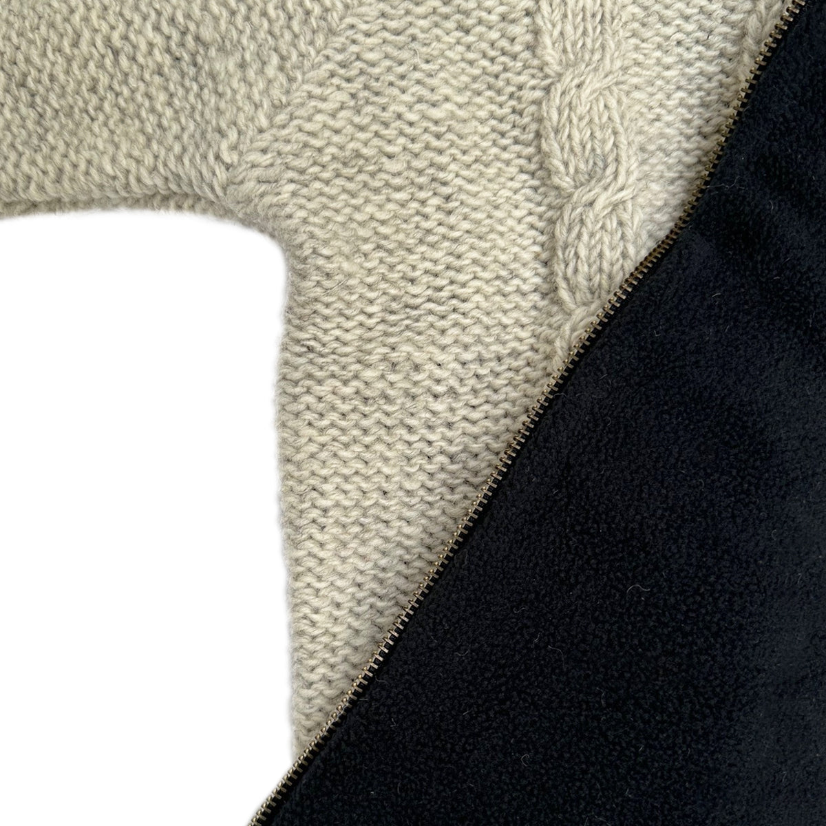 Planet Wool - Cable Knit | wollen herenvest met fleecevoering