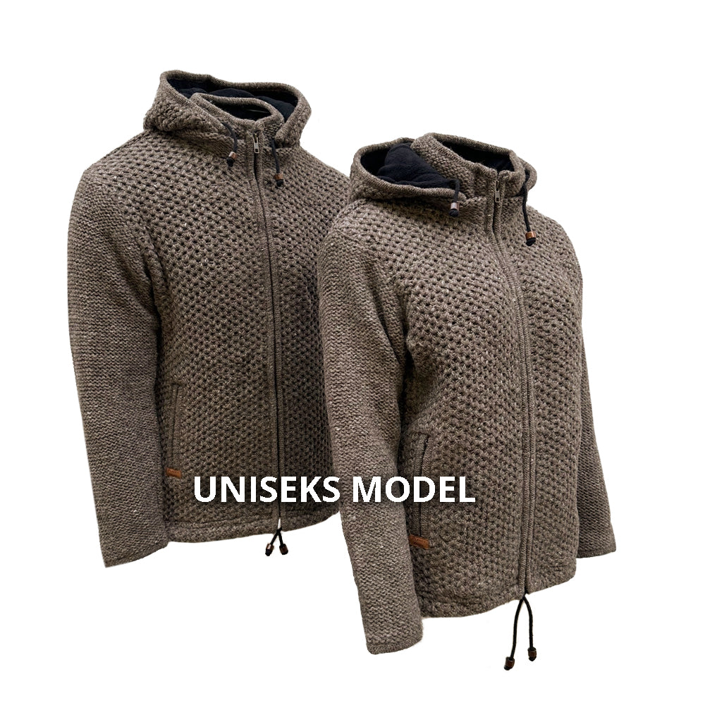 Planet Wool - Honeycumb | wollen vest met fleecevoering