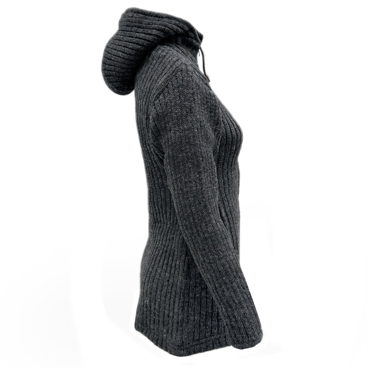 Planet Wool - Long Jacket Rib | wollen damesvest met fleecevoering