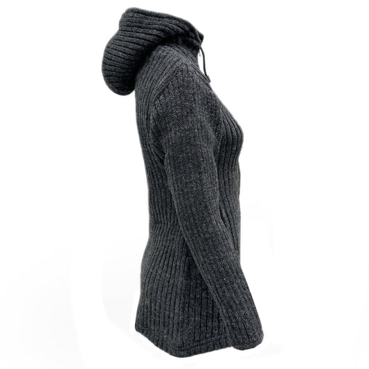 Planet Wool - Long Jacket Rib | wollen damesvest met fleecevoering