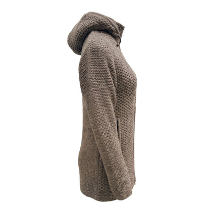 Planet Wool - Long Jacket Tock | wollen damesvest met fleecevoering