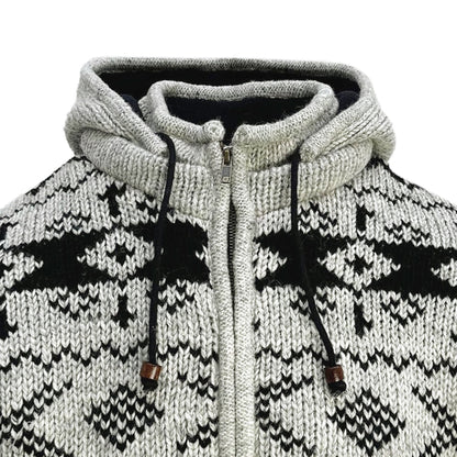 Planet Wool - Cross design | wollen vest met fleecevoering