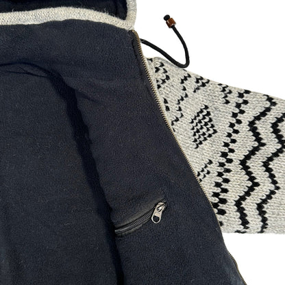 Planet Wool - Cross design | wollen vest met fleecevoering