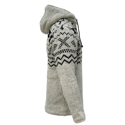Planet Wool - Cross design | wollen vest met fleecevoering