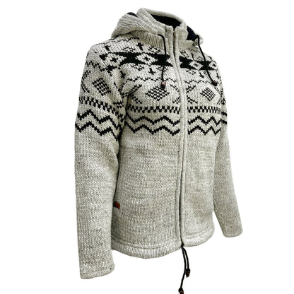 Planet Wool - Cross design | wollen vest met fleecevoering
